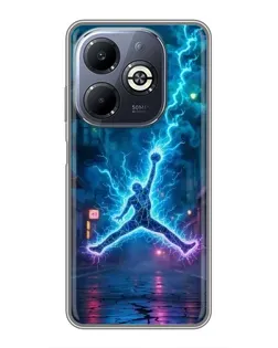 Чехол для Infinix Smart 8 Plus с картинкой «Jordan Gold Jumpman» Чехол для Infinix Smart 8 Plus с картинкой «Jordan Gold Jumpman»