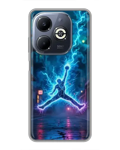 Чехол для Infinix Smart 8 Plus с картинкой «Jordan Gold Jumpman»
