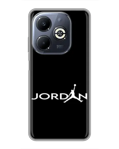 Чехол для Infinix Smart 8 Plus с картинкой «Jordan White Logo»
