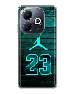 Чехол для Infinix Smart 8 Plus с картинкой «Jordan Cyan 23»