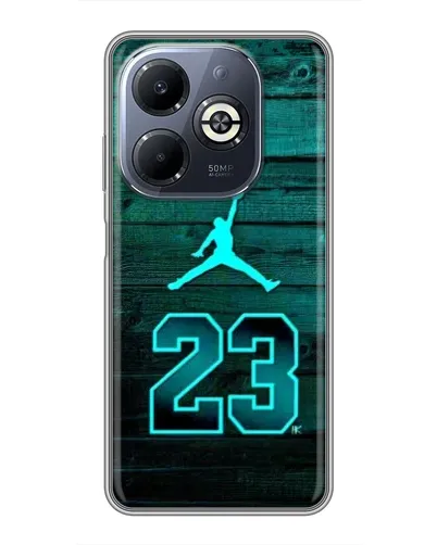 Чехол для Infinix Smart 8 Plus с картинкой «Jordan Cyan 23»