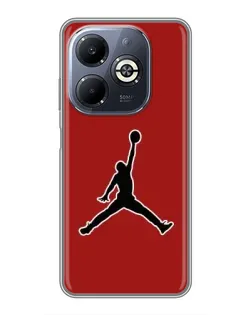 Чехол для Infinix Smart 8 Plus с картинкой «Jordan Red Back»