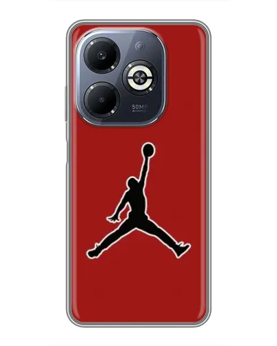 Чехол для Infinix Smart 8 Plus с картинкой «Jordan Red Back»