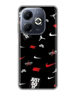 Чехол для Infinix Smart 8 Plus с картинкой «Nike Mix Pattern»