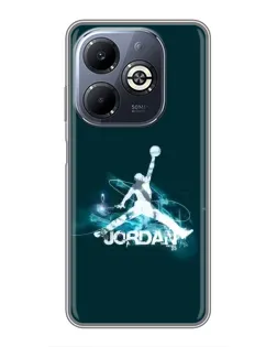Чехол для Infinix Smart 8 Plus с картинкой «Jordan Blue Fire»