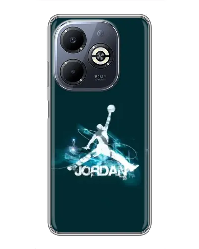 Чехол для Infinix Smart 8 Plus с картинкой «Jordan Blue Fire»
