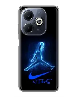 Чехол для Infinix Smart 8 Plus с картинкой «Jordan Neon Blue»