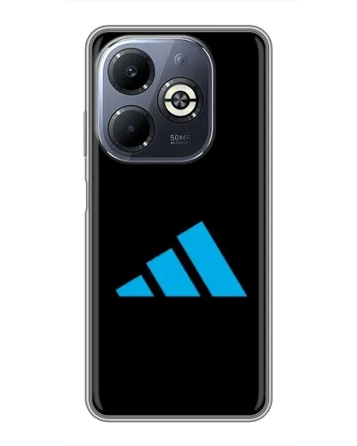 Чехол для Infinix Smart 8 Plus с картинкой «Adidas Cyan Logo»