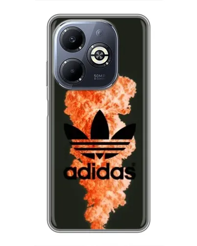 Чехол для Infinix Smart 8 Plus с картинкой «Оранжевый дым Adidas»