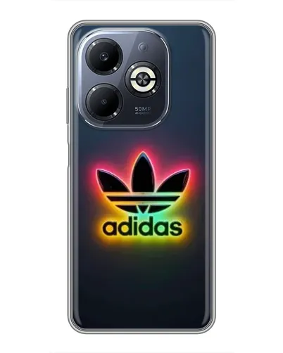 Чехол для Infinix Smart 8 Plus с картинкой «Неоновый Adidas»
