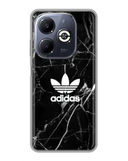 Чехол для Infinix Smart 8 Plus с картинкой «Белый мрамор Adidas»