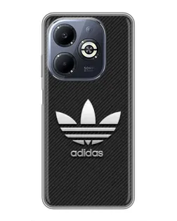 Чехол для Infinix Smart 8 Plus с картинкой «Adidas Карбоновая текстура»