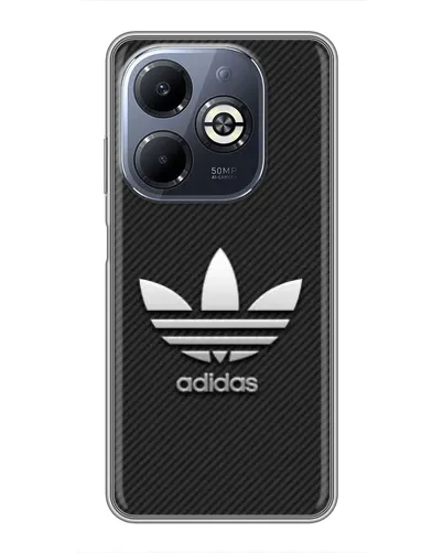 Чехол для Infinix Smart 8 Plus с картинкой «Adidas Карбоновая текстура»