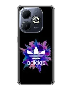 Чехол для Infinix Smart 8 Plus с картинкой «Взрыв красок Adidas»