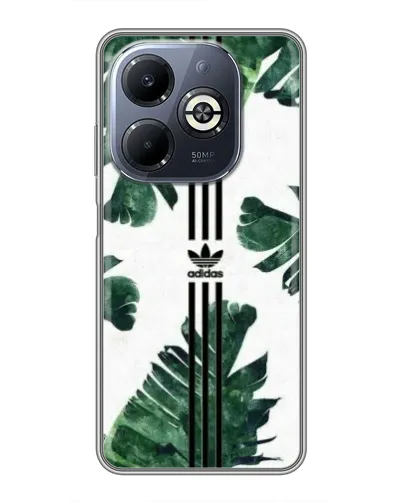 Чехол для Infinix Smart 8 Plus с картинкой «Пальмовые листья адидас»