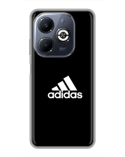 Чехол для Infinix Smart 8 Plus с картинкой «Черная классика Adidas»