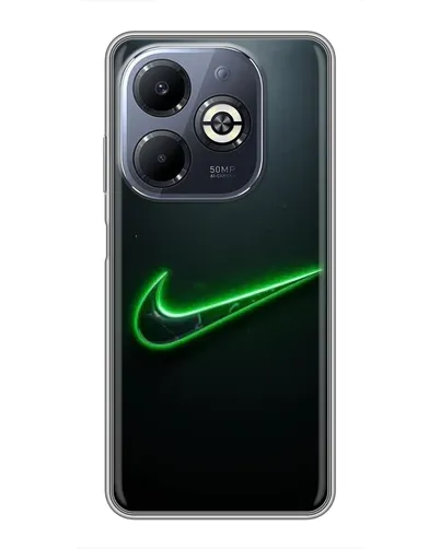 Чехол для Infinix Smart 8 Plus с картинкой «Неоновый контур Nike» Чехол для Infinix Smart 8 Plus с картинкой «Неоновый контур Nike»