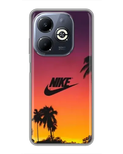 Чехол для Infinix Smart 8 Plus с картинкой «Nike на закате солнца» Чехол для Infinix Smart 8 Plus с картинкой «Nike на закате солнца»