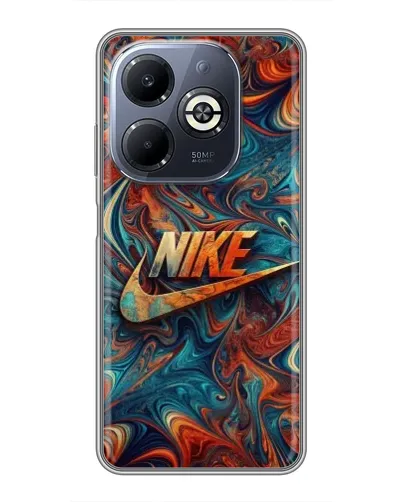 Чехол для Infinix Smart 8 Plus с картинкой «Nike в абстракции» Чехол для Infinix Smart 8 Plus с картинкой «Nike в абстракции»