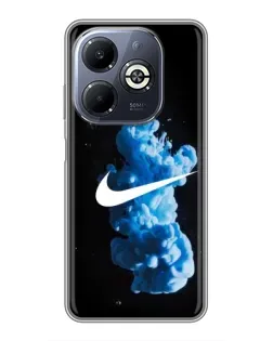 Чехол для Infinix Smart 8 Plus с картинкой «Nike и синий дым» Чехол для Infinix Smart 8 Plus с картинкой «Nike и синий дым»