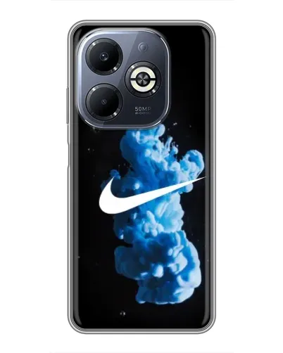 Чехол для Infinix Smart 8 Plus с картинкой «Nike и синий дым» Чехол для Infinix Smart 8 Plus с картинкой «Nike и синий дым»