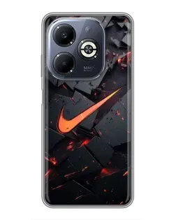 Чехол для Infinix Smart 8 Plus с картинкой «Nike — эффект разломов» Чехол для Infinix Smart 8 Plus с картинкой «Nike — эффект разломов»
