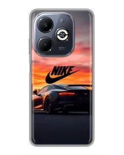 Чехол для Infinix Smart 8 Plus с картинкой «Nike и суперкар» Чехол для Infinix Smart 8 Plus с картинкой «Nike и суперкар»