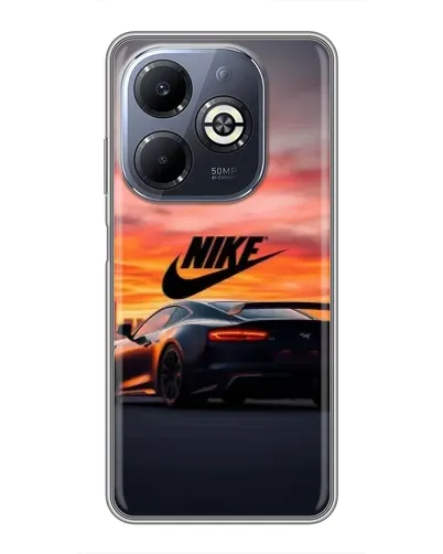 Чехол для Infinix Smart 8 Plus с картинкой «Nike и суперкар» Чехол для Infinix Smart 8 Plus с картинкой «Nike и суперкар»