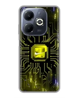 Чехол для Infinix Smart 8 Plus с картинкой «Nike — золотая искра» Чехол для Infinix Smart 8 Plus с картинкой «Nike — золотая искра»