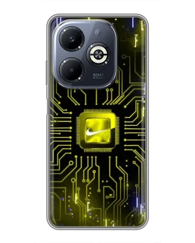 Чехол для Infinix Smart 8 Plus с картинкой «Nike — золотая искра» Чехол для Infinix Smart 8 Plus с картинкой «Nike — золотая искра»