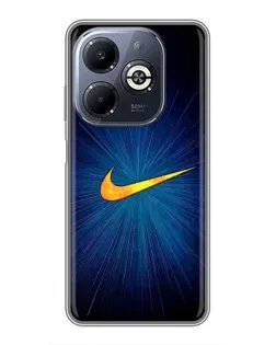 Чехол для Infinix Smart 8 Plus с картинкой «Синий пульс Nike» Чехол для Infinix Smart 8 Plus с картинкой «Синий пульс Nike»