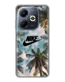 Чехол для Infinix Smart 8 Plus с картинкой «Тропический принт Nike» Чехол для Infinix Smart 8 Plus с картинкой «Тропический принт Nike»