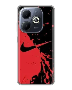 Чехол для Infinix Smart 8 Plus с картинкой «Красные брызги Nike» Чехол для Infinix Smart 8 Plus с картинкой «Красные брызги Nike»