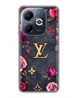 Чехол для Infinix Smart 8 Plus с картинкой «Цветочный Louis Vuitton» Чехол для Infinix Smart 8 Plus с картинкой «Цветочный Louis Vuitton»
