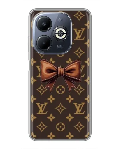 Чехол для Infinix Smart 8 Plus с картинкой «LV с бантом»