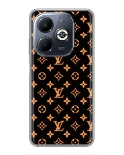 Чехол для Infinix Smart 8 Plus с картинкой «Золотая монограмма LV»