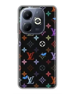 Чехол для Infinix Smart 8 Plus с картинкой «Цветная монограмма LV»