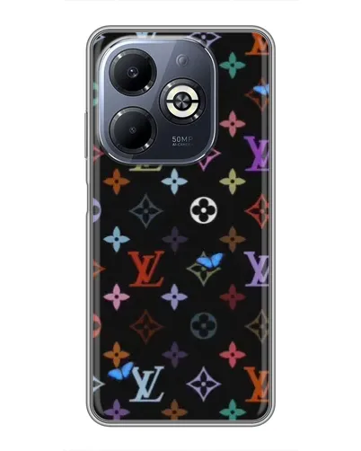 Чехол для Infinix Smart 8 Plus с картинкой «Цветная монограмма LV»