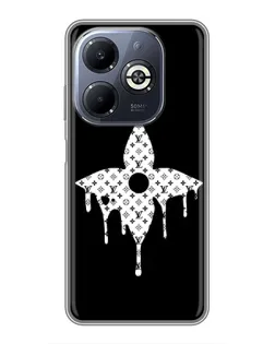 Чехол для Infinix Smart 8 Plus с картинкой «Цветочная монограмма»