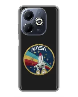 Чехол для Infinix Smart 8 Plus с картинкой «NASA — эмблема миссии» Чехол для Infinix Smart 8 Plus с картинкой «NASA — эмблема миссии»