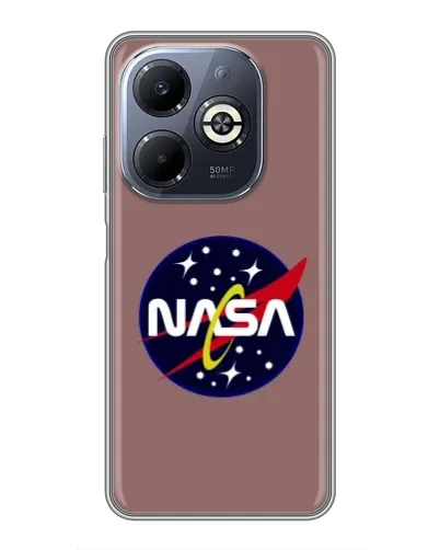 Чехол для Infinix Smart 8 Plus с картинкой «NASA — ретро космос»