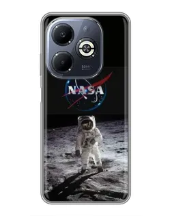 Чехол для Infinix Smart 8 Plus с картинкой «Астронавт на Луне»
