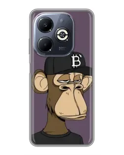 Чехол для Infinix Smart 8 Plus с картинкой «Bored Ape в кепке»