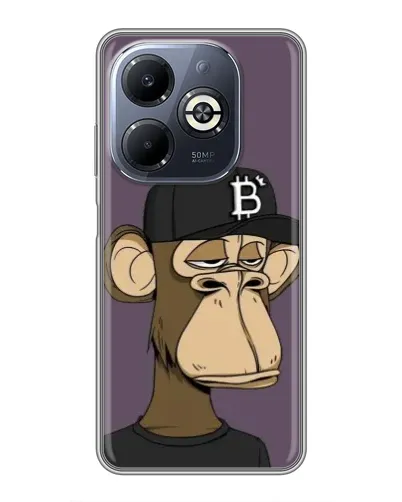 Чехол для Infinix Smart 8 Plus с картинкой «Bored Ape в кепке»