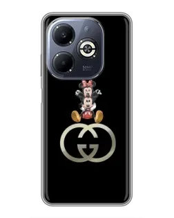 Чехол для Infinix Smart 8 Plus с картинкой «Минни Маус на лого»