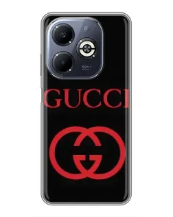 Чехол для Infinix Smart 8 Plus с картинкой «Gucci — красный логотип»