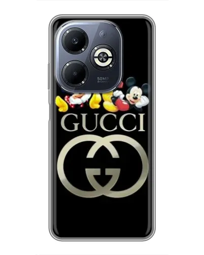 Чехол для Infinix Smart 8 Plus с картинкой «Gucci — герои Disney»