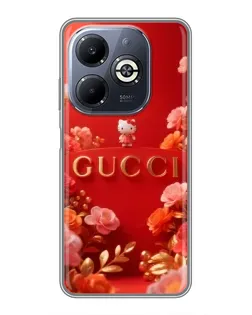 Чехол для Infinix Smart 8 Plus с картинкой «Gucci — золотой сад»