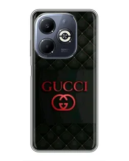 Чехол для Infinix Smart 8 Plus с картинкой «Gucci — стеганый черный»