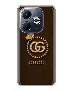 Чехол для Infinix Smart 8 Plus с картинкой «Gucci — золотая бабочка»